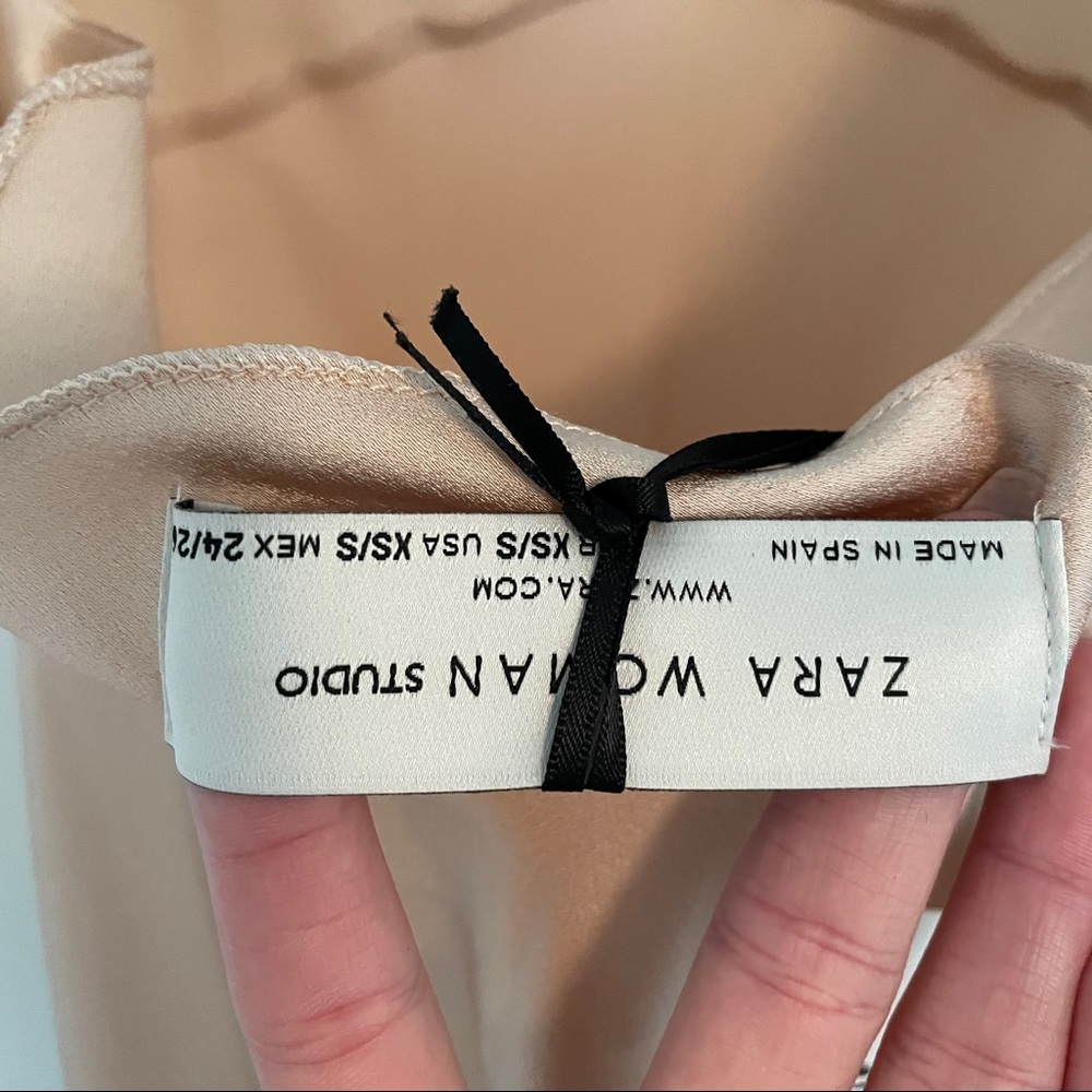 NEW WITH TAGS Zara Nude Slip Dress - Picture 5 of 7